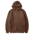 thumbnail image 4 of VBARHMQRT Chandail à Col Rond Rouge pour Homme à Manches Longues, Chandail à Capuchon, Chandail Uni avec Imprimé au Dos, 4 of 5
