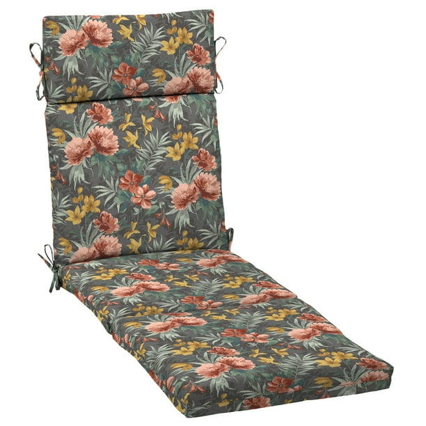Arden Selections Phoebe Floral 72 x 21 in. Outdoor Chaise Lounge