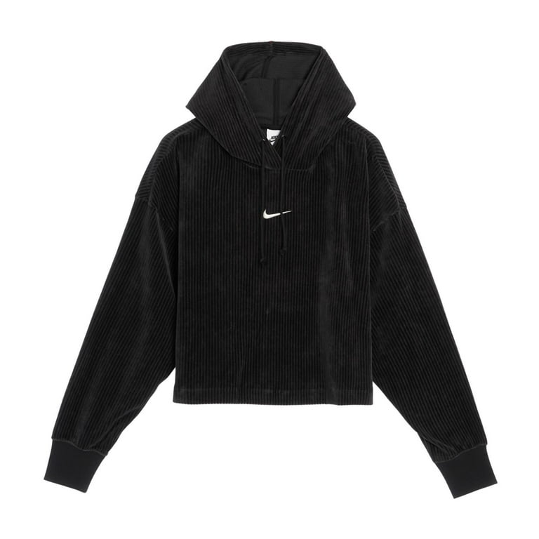 Nike Sportswear Velour Cropped Pullover Hoodie Womens Style Dq5927 Walmart