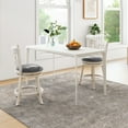 thumbnail image 2 of Costway 25.5" Hand-Antiqued Bar Stool Set of 2 Swivel Counter Height 20" Wider Seat, 2 of 8