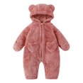 thumbnail image 5 of KJameas Baby Boys Girls Jumpsuit Fuzzy Fleece Heart Pocket Bear Hooded, 5 of 5