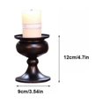 thumbnail image 2 of Black Pillar Candle Holder,Metal Vintage Candle Holders for Pillar Candle Candlestick Holders Stand,Table Decorations Centerpiece for Living Room,Gifts,Wedding,4.7x3.5inch, 2 of 5