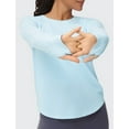 thumbnail image 3 of Dragon Fit Long Sleeve Workout Shirts for Women Athletic Crewneck Hiking Tops with Thumb Hole, 3 of 6