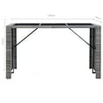 thumbnail image 2 of vidaXL Patio Bar Set Pub Table and Chairs Outdoor Garden 7 Piece Poly Rattan, 2 of 11