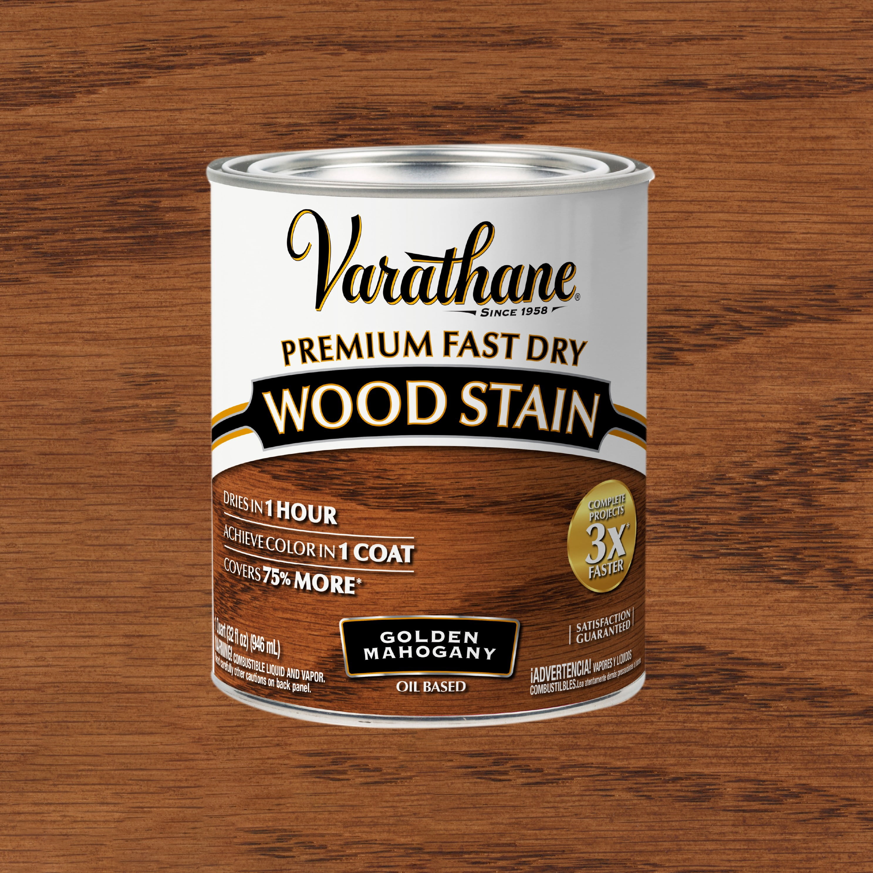 2 Pack, Chestnut, Varathane Premium Oil-Based Interior Wood Stain