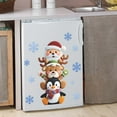 thumbnail image 4 of KOYPTL 2 Sheets Christmas Window Clings Cute Cartoon Santa Snowman Christmas Stickers Removable Winter Window Stickers Decals for Holiday Party Supplies Christmas Decorations for Home Decor, 4 of 6