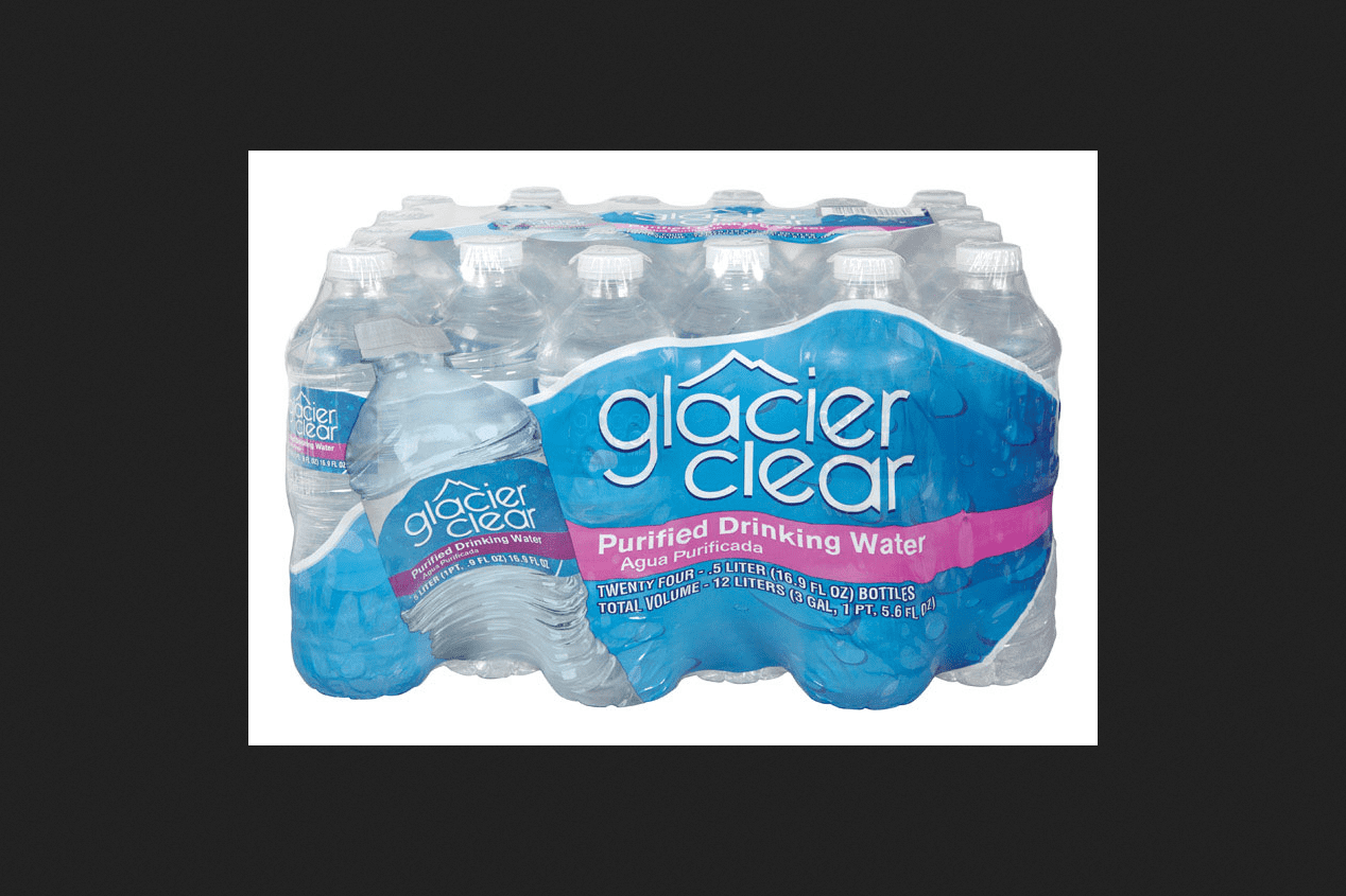 Glacier Clear Bottled Water 16.9 oz. 24 pk