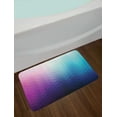 thumbnail image 2 of Abstract Bath Mat, Gradient Background with Little Geometric Fractal Triangle Figures Graphic Style, Non-Slip Plush Mat Bathroom Kitchen Laundry Room Decor, 29.5 X 17.5 Inches, Pink Blue, Ambesonne, 2 of 2