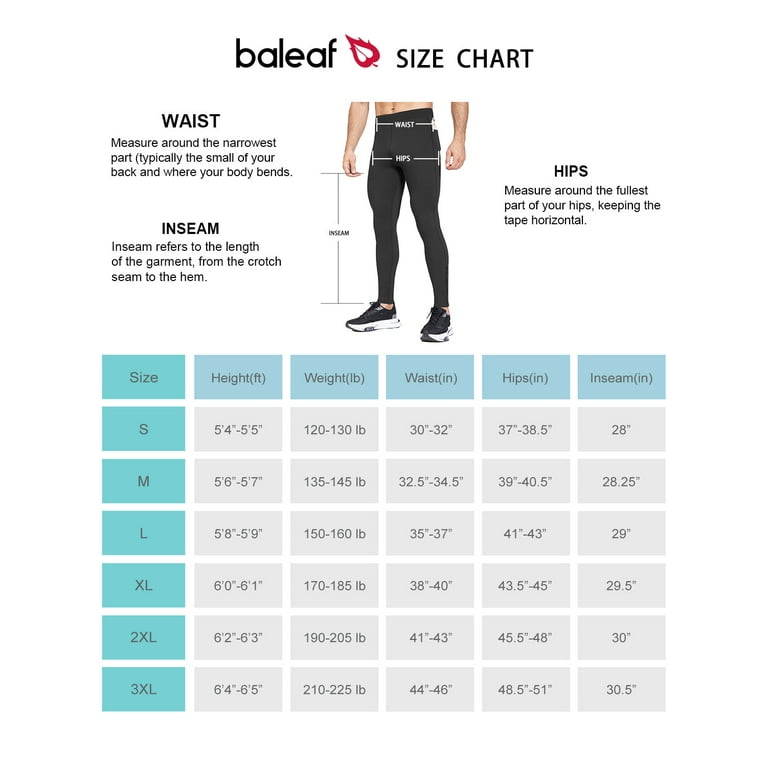BALEAF Men's Running Tights Water Resistant Thermal Athletic Fleece Pants Winter  Cycling Leggings Pockets Black Size S : : Clothing, Shoes &  Accessories