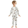thumbnail image 3 of joogoo Squirrels Cute 2 Piece Long Sleeve Tee and Pants Cotton Pajama Set 4T, 3 of 7