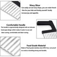 thumbnail image 2 of CHUANK Chips Wave Cutter Stainless Steel Potato Cutter Fruit Vegetable Salad Cutter Tool for Vegetables Potatoes Onions, 2 of 7
