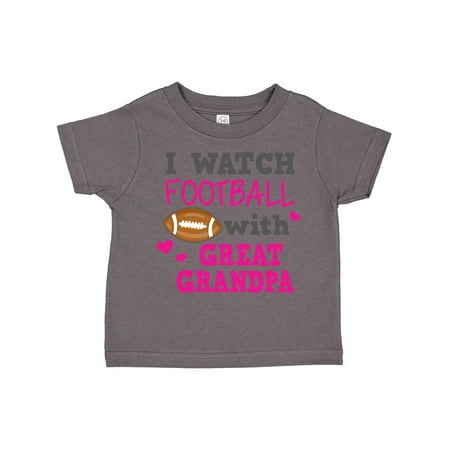 

Inktastic I Watch Football with My Great Grandpa Gift Toddler Toddler Girl T-Shirt