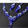 thumbnail image 2 of Qarigey 3 unids/set collar de mujer decorativo nupcial diamantes de imitación niñas señoras boda pendiente gargantilla adorno de joyería en Ropa, zapatos y accesorios Miscelánea Azul, 2 of 6