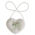 thumbnail image 1 of Bolso cruzado con forma de corazón, cadena de perlas de felpa, monedero para teléfono móvil, bolso de hombro borroso para mujeres, damas y niñas MFZFUKR BST2001372-2, 1 of 5