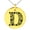 Gold, variant on Stainless Steel Letter D Initial Dotted Monogram Engraved Small Medallion Circle Charm Pendant Necklace