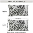 thumbnail image 3 of Dahlia Pillow Covers 12x20 Inch Set of 2 Summer Rust Geometric Flower Outdoor Decorative Throw Pillows Farmhouse Rust Black Pillow Case Linen Square Cushion Cover for Home Sofa Living Room, 3 of 6