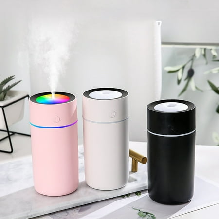 SPORTULI 320ml USB Humidifier Cup Portable Humidifier for Car, Office, Bedroom, Filter Free Vaporizer Mini Cup Humidifier with 10Hrs Timer/Sleep Mode, 7Color Night Lights, Whisper-Quiet (Best Portable Vaporizer On The Market)