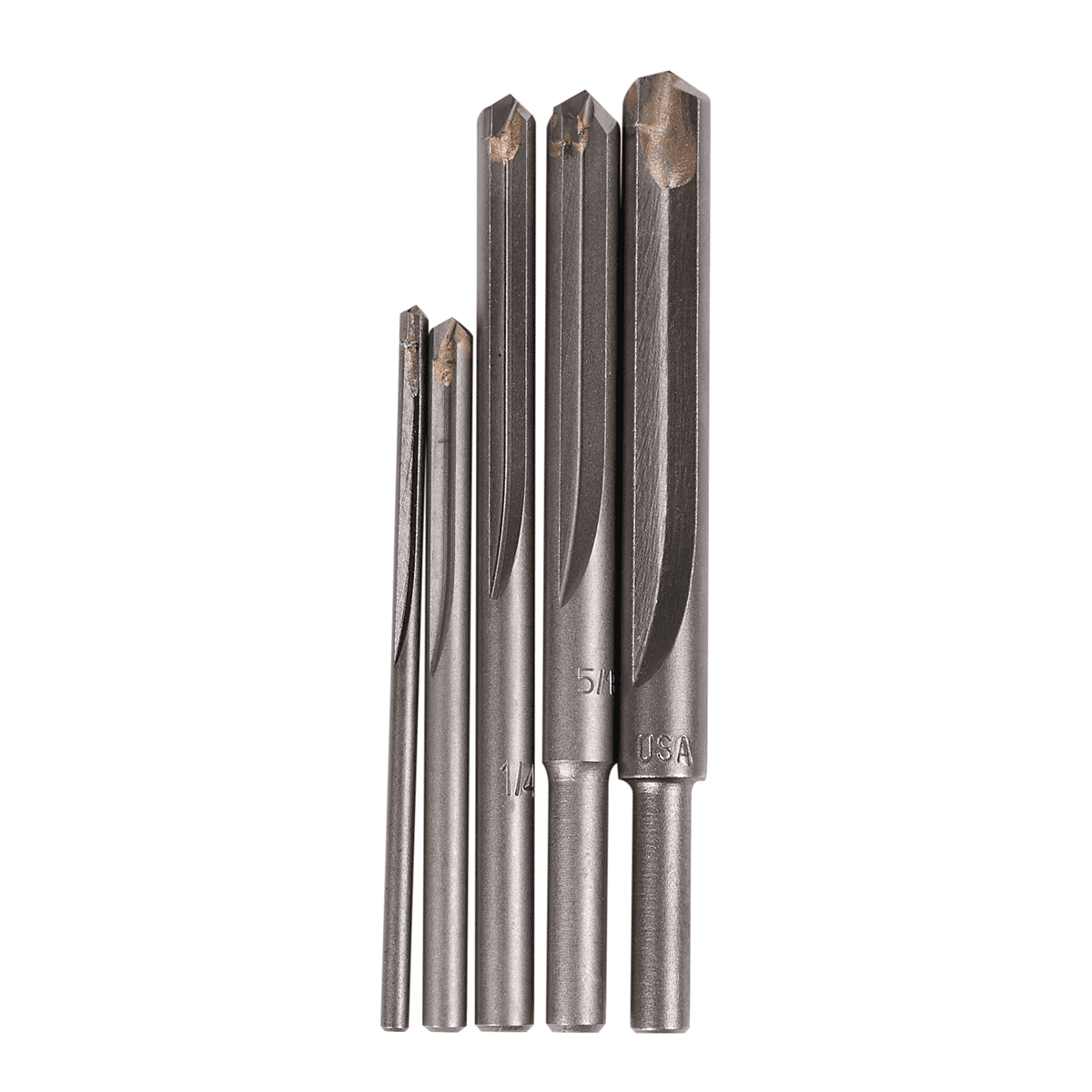 KnKut KnKut 5 Piece Carbide Tipped Hard Steel LEFT HAND Drill Bit Set