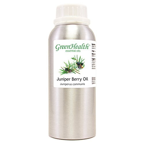 Juniper Berry Essential Oil - 8 fl oz (237 ml) Aluminum Bottle w/Plug Cap - 100% Pure - GreenHealth
