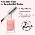 thumbnail image 3 of Gellen Nude Pink Base Coat for Regular Nail Lacquer, Quick Air Dry Long Lasting No Wipe Glossy Nail Base Coat for Manicure Salon, Chip Resistant, No UV Lamp Needed, 15ml, 3 of 7