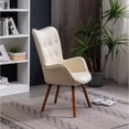 thumbnail image 4 of Doarnin Contemporary Silky Velvet Accent Chair, Elegant Button Tufted Design for Living Room or Dining Room, 4 of 12