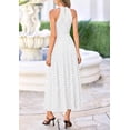 thumbnail image 6 of PRETTYGARDEN Summer Halter Dresses for Women Vacation Outfits Sleeveless Polka Dot Sundress Wedding Guest Maxi Dress, 6 of 7