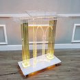 thumbnail image 3 of FixtureDisplays® Pupitre à DEL Éclairé en Acrylique Transparent, Lutrin sur Pied, Chaire d'Église avec Roulettes 40“ de Large X 18 Pouces de Profondeur X 46 Pouces de Haut 21232, 3 of 12