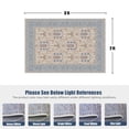 thumbnail image 6 of ATHOPE 2x3 Small Area Rugs for Entryway, Vintage Boho Washable Rug, Non Slip Low Pile Floral Medallion Carpet for Front Door Kitchen Bathroom, Vintage Beige, 6 of 6