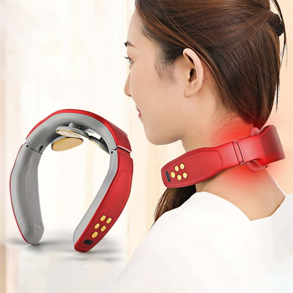 Hovilon Portable Heated Neck Massager,Intelligent Neck Massager,4 Modes Cordless Deep Tissue Trigger Point Massager,Christmas Happy New Year Gift for Women Men