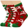 thumbnail image 3 of Zando Christmas Fuzzy Socks for Women Winter Cozy Socks Women Fuzzy Warm Fluffy Slipper Socks Fleece Socks 6 Pairs Christmas Gifts, 3 of 5