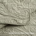 thumbnail image 3 of EVERGRACE 100% Cotton Paisley Quilt Set, King Size 3 Piece Set – Prewashed Lightweight Bedspread with 2 Shams, Soft & Breathable Matelasse Coverlet for All-Season Comfort, Light Sage Green, 3 of 8