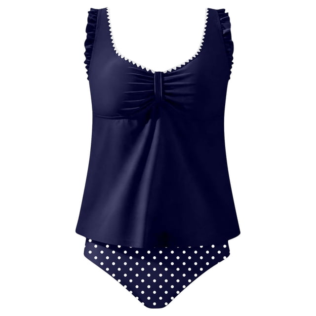 Bikini Set for Women High-Waisted Two-Piece Swimsuit with Wide Supportive Straps and Removable Padding for Beach Pool and Vacation