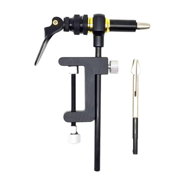 S SERENABLE Fly Tying Vise Beginners Bobbin Thread Holder Professional Flies Lure Making Rotating Double Head