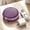 Purple, variant on Round Hard Shell Earphone Storage Case, Portable Anti-Press Cable Earbud Organizer Box with Zipper