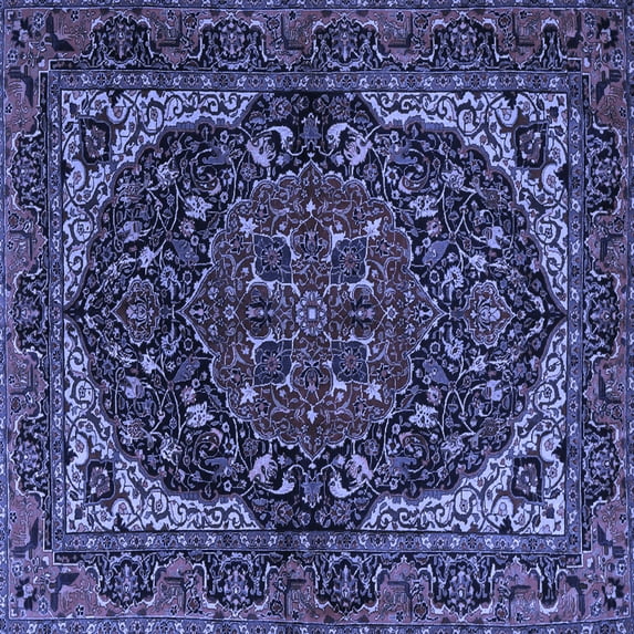 Ahgly Company Indoor Square Persian Blue Traditional Area Rugs, 6' Square