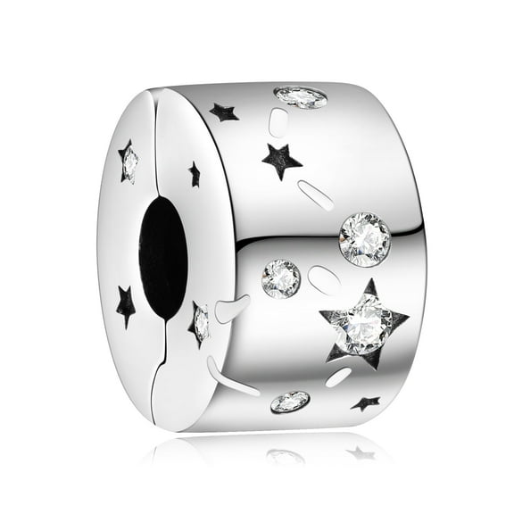 925 Sterling Silver Charm for Bracelets Clips Stoppers Stars Charms Women Bracelet Charm