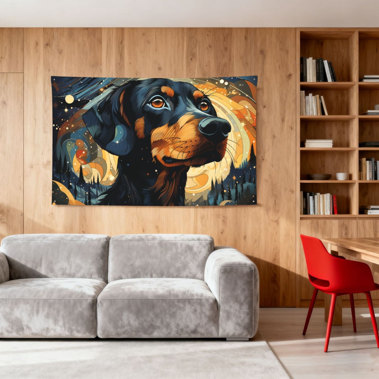 Dachshund Dog Cool Art Four Hole Decorated Banner Flag for Garden Yard Home Decoration Indoor Outdoor 4x6 Ft