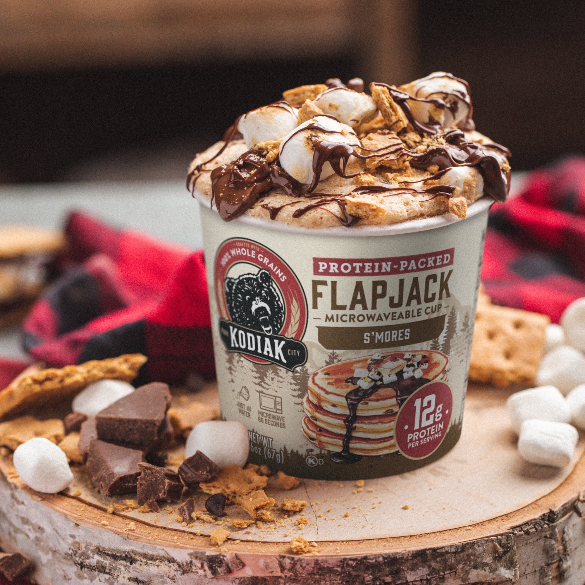 (2 pack) Kodiak Protein-Packed S'mores Pancake Cup, 2.36 oz