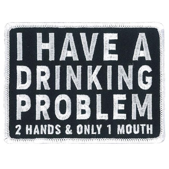 Hot Leathers PPL9801 4 x 3 in. Drinking Problem Patch - Multi Color