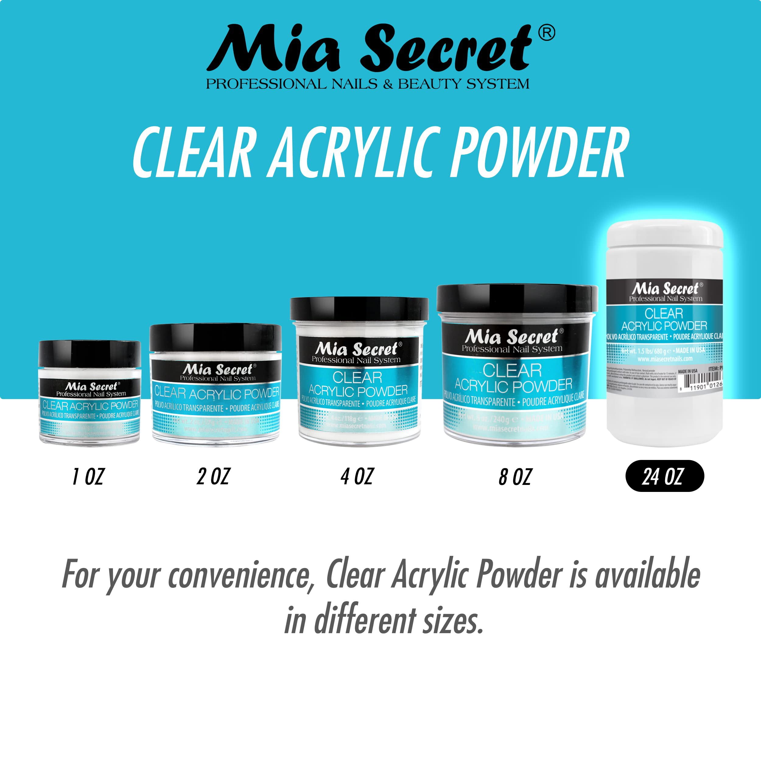 Clear Acrylic Nail Powder 1.5 lbs.