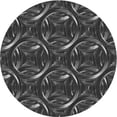 thumbnail image 1 of Ahgly Company Machine Washable Indoor Square Transitional Charcoal Black Area Rugs, 3' Square, 1 of 7