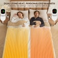 thumbnail image 6 of MARNUR Heated Blanket Queen Size 84"x90", Jacquard Faux Fur & Sherpa Electric Blanket with Dual Controllers,10 Heat Levels & 10H Timer, Machine Washable, White, 6 of 9