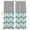Gray turquoise, variant on Turquoise Chevron Blackout Curtains for Bedroom/Living Room, Pinch Pleated Black Out Curtains, Geometric Grey Wavy Striped White Room Darkening Window Drapes with Hooks 2 Panels, 59"x70"