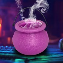 BiFandian Halloween Witch Cauldron Decoration, 8-Pack Plastic Small Cauldron Pot Kettle, Halloween Party Candy Container for Indoor & Outdoor Decorations