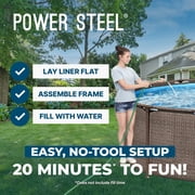 Bestway Power Steel Above Ground Pool - Pump Ladder and Cover - 14 ft x 42 in Brown