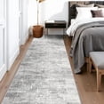 thumbnail image 2 of 2'6x14 Abstract Kitchen Area Rugs: Farmhouse Washable Non-slip Long Hallway Rug Soft Stain-resistant Entryway Bathroom Floor Mat Low-pile Living Room Bedroom Carpet(2'6x14 Light/grey), 2 of 8