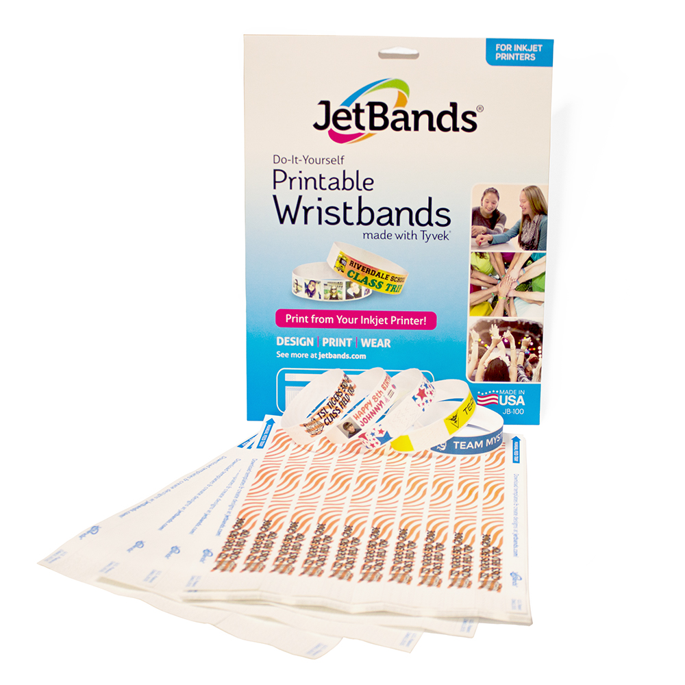 Jetbands DIY Inkjet Printable Tyvek Wristbands 100 Count White 8 5  Jetbands DIY Inkjet Printable Tyvek Wristbands 100 Count White 8 5