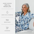 thumbnail image 5 of Fishers Finery Women's 100% Mulberry Silk Long Pajama Set with Gift Box (Tea Cup, XL, Petite), 5 of 6