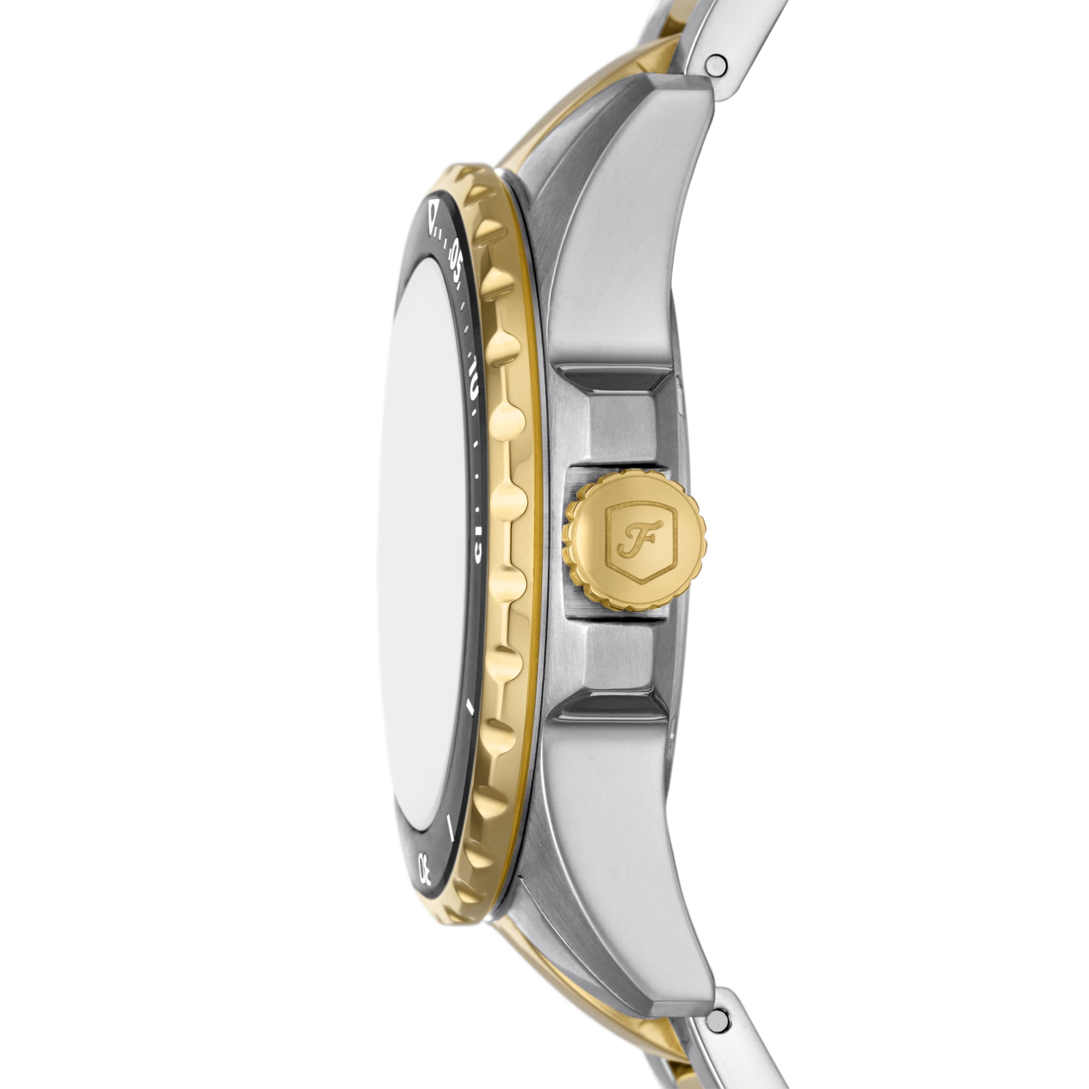NWT Fossil Blue Dive Quartz White Dial Ladies Watch Two Tone Fossil Blue Gold Fossil Blue Dive Three-Hand Date  main image 3