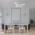 thumbnail image 3 of SMAAIR Kalmar 60" Large Downrod Ceiling Fan with Remote and Light,White, 3 of 7